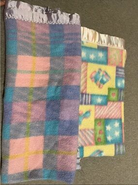 Set of 2 Vintage Baby Blankets